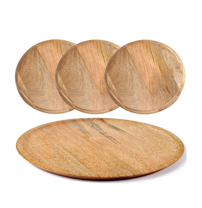 Nouvellement assiettes de chargeur en bois vente en gros de vaisselle à dessert faite à la main personnalisée utilisée produit de qualité supérieure - Product Image 1