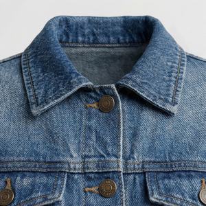 Custom 2026 Women Denim Jacket Casual Outwear Fall Button <b>Coat</b> Oversize Plain Dyed Cotton Fashion Streetwear - Product Image 4