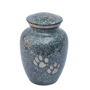 Urnes en laiton Antique multicolores et peintes pour animaux de compagnie, avec des urnes de crémation entièrement en métal - Product Image 1