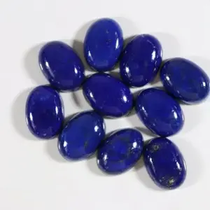 8x10mm Natural Lapis Lazuli Oval Smooth Loose Flatback Cabochon Gemstone Do Fabricante Fornecedores no Atacado Preço de fábrica