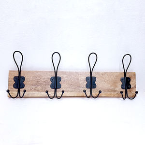 Crochet métallique en aluminium Design moderne Porte de salle de bain pour salon Vêtements de bureau Crochet mural - Product Image 5