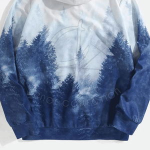 Sudadera con Capucha de Invierno 100% Algodón, Diseño de Hombros Caídos, Patrón Sólido, Tejido Transpirable Ecológico, Cuello con Capucha, Diseño con Bolsillos, Personalizable - Product Image 4