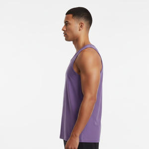 Débardeur d'entraînement pour hommes, fournisseur d'usine OEM, vente en gros sur mesure sans manches, vêtements de sport, fitness, gilet musculaire, mode sportive décontractée - Product Image 4