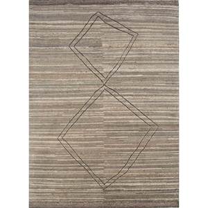 พรมขนสัตว์ถักมือสีเบจน้ำตาลลายเรขาคณิตแบบอัฟกัน สำหรับห้องนั่งเล่นวัยรุ่น ห้องโถง รุ่น Re-1171 รูปทรงสี่เหลี่ยมผืนผ้าสำหรับบ้าน - Product Image 1