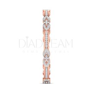 Meilleur bracelet à breloques en argent sterling 925 taillé Leb Grown Diamond Classic Gold pour les mariages fêtes cadeaux personnalisés Classic - Product Image 3