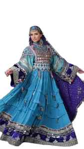 Vestido largo bordado completo de manga larga de buena calidad, tela de terciopelo puro, vestidos afganos de baile Banjara para adultos - Product Image 5