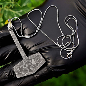 SPOTLESS ENTERPRISES Christian Classic Style Stainless & Damascus Steel Pendants High Quality Solid Color Unisex Jewelry - Product Image 6