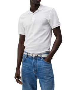 Vêtements de golf anti-froissement, brodés, imprimés, design personnalisé, poche, blanc uni, noir, coton, coupe ajustée, t-shirts de golf pour hommes - Product Image 2