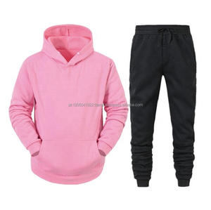 Ensemble Sweat à capuche et pantalon de survêtement de haute qualité respirant vierge en coton et polyester mélangé personnalisé Survêtement de survêtement pour hommes - Product Image 1