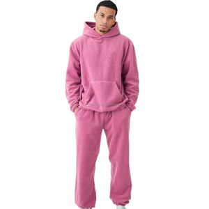 Conjunto Deportivo para Hombre, Sudadera con Capucha y Pantalones de Felpa de Carbón Ecológicos, Color Granate Oscuro - Product Image 1