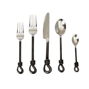 Juego de cubiertos de acero inoxidable a granel para restaurante de plata reutilizable de lujo personalizado, juego de cubiertos/cubiertos de boda para Hotel - Product Image 3