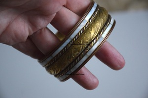 ZAMZAM IMPEX ZZJ 3082 Brass Mother of Pearl Shell Inlay Handmade Durable Fashionable Elegant Bangle <b>Bracelet</b> for Daily Wear Gift - Product Image 6