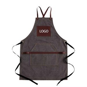 Delantal de Lona de Algodón Puro con Logotipo Personalizado, Delantal de Cocina, Jardinería, Panadería, Cafetería, Delantal de Trabajo - Product Image 4