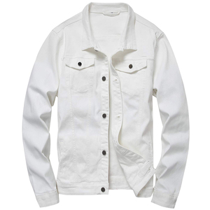 Chaqueta de mezclilla ajustada para hombre, abrigo vaquero informal a la moda para hombre, Veste Homme en morado y naranja, chaquetas y abrigos de moda - Product Image 3