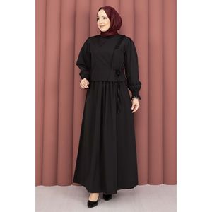 Ensemble deux pièces pour femme pour l'été, style décontracté, haut court et jupe longue avec bordure en dentelle noire, pantalon court ajusté - Product Image 1