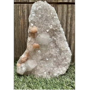 Hot Bán Ánh Sáng Tự Nhiên Màu Xanh Lá Cây apophyllite Với Stilbite Đá Hóa Thạch Tinh Thể Và Khoáng Sản Mẫu Vật Bán Quý Đá Thủ Công Mỹ Nghệ - Product Image 1