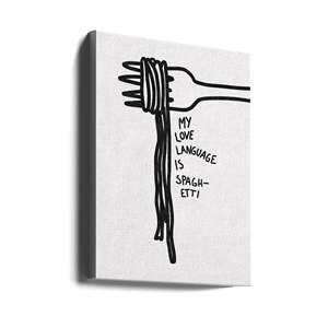 Diseño Minimalista Abstracto de Espaguetis para el Idioma del Amor - Product Image 3