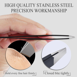 4pcs Professional Eyebrow Tweezers Hair Clip Eyebrow Trimmer Eyelash Tweezer in Black Women's <b>Makeup</b> Beauty <b>Tools</b> Sustainable - Product Image 4