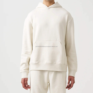 ชุดแทรคสูทแบบเรียบง่ายทรงโอเวอร์ไซส์สำหรับทุกเพศ สไตล์สตรีทแวร์ พร้อมโลโก้แบบกำหนดเอง ชุดเสื้อฮู้ดดี้และกางเกงขายาวสำหรับทุกเพศ - Product Image 5