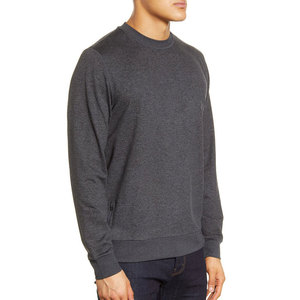 Usine en gros meilleur prix hommes sweat-shirt bas quantité minimale de commande hiver polaire bouffée 3D broderie plaine teint - Product Image 3