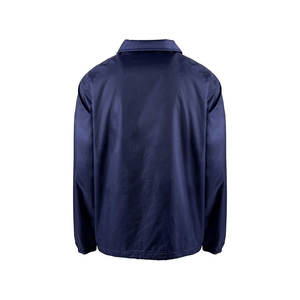 OEM New Design Washed <b>Denim</b> Waterproof Windproof <b>White</b> Long Sleeve Golf Windbreaker <b>Jacket</b> Plaid/Solid Pattern Vintage Stand - Product Image 4
