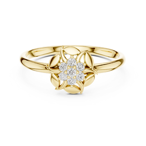 Bague ajustable en cristal 18K pour femme Bijoux tendance - Product Image 5