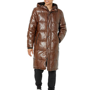 Veste matelassée à la mode pour hommes, nouveau design, bombardier à bulles imperméable avec capuche, fermeture à glissière de grande taille, vente en gros - Product Image 1