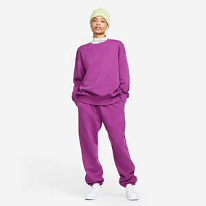 Sweat-shirt pour femme, coupe ample, col ras du cou, 80% coton, 20% Polyester recyclé, molleton côtelé, poignets et ourlet, orchidée moyenne - Product Image 6