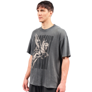 Camiseta personalizada de algodón 100% de peso pesado para hombre, camisetas cuadradas con lavado ácido Vintage rasgadas desgastadas en estilo Hip Hop de gran tamaño - Product Image 3