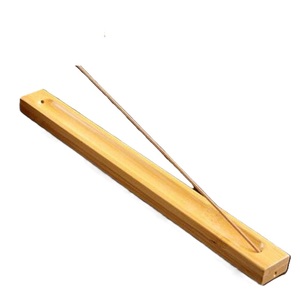Soporte de incienso de madera con compartimento de cajón para almacenamiento Soporte de incienso de madera con superficie antiquemaduras para uso seguro - Product Image 3