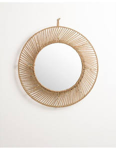 Vietrustic Naturel Style Nouvelle Arrivée Mur Accessoires Seagrass Jute Miroir pour Ménage Salon Décor - Product Image 3