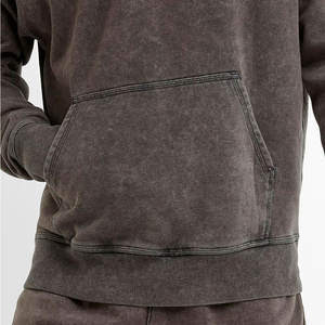 Sudaderas con capucha con cremallera completa de alta calidad con logotipo personalizado de talla grande Casual para hombre Sudadera con capucha de algodón con cremallera para hombre 80% Algodón 20% poliéster - Product Image 5