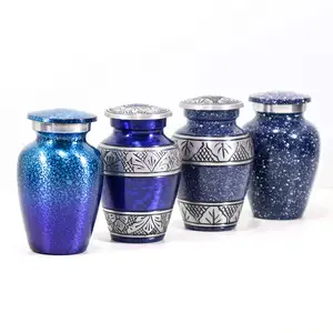 Multiple Colored Design Token Urns Free Style Metal Funeral Cremation Urns For Human Ashes And For Memorable Moments