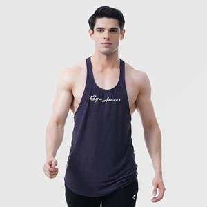 Solid <b>Flex</b> Fit Tank Dark Grey Breathable Fitness Wear Hood for Gym Workout Training XL Made Polyester Cotton Muscle Print Design - Product Image 1