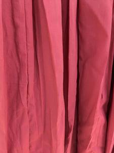 Robe maxi en coton rouge faite à la main pour femmes, imprimé uni, saison automne-hiver, robe en coton plaqué pour l'été - Product Image 5