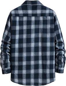 Camisa de franela para hombre, manga larga, informal, con botones, ajuste Regular, camisas de franela a cuadros, prendas de vestir, camisa de vestir - Product Image 4