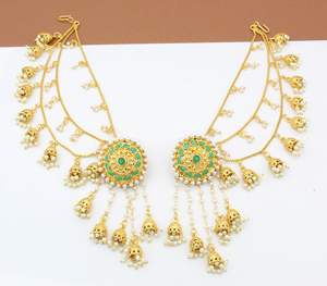 Pendientes Bahubali de tendencia de calidad superior para mujer, perfectos para todas las ocasiones, pendientes Jhumki tradicionales indios - Product Image 5