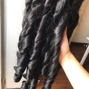 Deluxe Đôi Rút Ra Trinh Nữ Lớp Biểu Bì Phù Hợp Ma Thuật Curl Ma Thuật/Bouncy Curl Tóc Con Người Việt Nam Bán Buôn Giá Phần Mở Rộng Tóc - Product Image 2