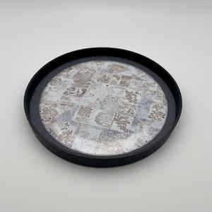 Forest Whisper Green Iron Tray Leaf Imprints Earthy Textures Natural <b>Charm</b> Designed for Peaceful Organic Lightweight Modern Art - Product Image 6