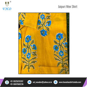 Última Oferta al por Mayor, Camisa de Hombre de Manga Corta con Estampado a Mano Jaipuri, 100% Algodón de la Mejor Calidad, Secado Rápido, Antiarrugas - Product Image 2