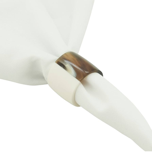 Ronds de serviette en corne de buffle pour table d'hôtel décoratifs taille personnalisée et produit le plus vendu rond de serviette en résine et corne - Product Image 1