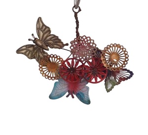 MANOJO DE FLORES DE DISEÑADOR DE METAL HECHO A MANO MANGO DE FLORES DECORATIVAS GALVANIZADAS PARA EL INTERIOR DEL HOGAR USO DE DECORACIÓN COLGANTE DE NAVIDAD - Product Image 6