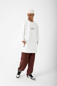 T-shirt Homme 2023 Coupe Oversize Épaules Tombantes Imprimé Sérigraphié Détail Zip Personnalisé 100% Coton Tricoté Écologique Décontracté 180-200 - Product Image 4