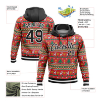 Sweat à capuche surdimensionné en coton 100% brodé sur mesure, impression par transfert par sublimation, motif personnalisé, nom de l'équipe