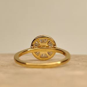 2024 lujo 18K chapado en oro personalizado Baguette VVS Moissanite anillo 925 plata esterlina para hombres y mujeres para fiestas - Product Image 6
