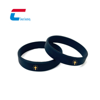 NFC Silikon-Armband RFID-Armreif 13,56MHz Wiederbeschreibbarer Chip Individuelles Logo Religiöses Event Gummi-ID-Armband