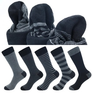 2025 <b>Best</b> Quality High Fashion Business Dress <b>Socks</b> for <b>Men</b> Large Size Stripe Design - Product Image 6