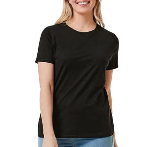 Camiseta de Mujer Elegante y Ajustada 2026, de Algodón Suave con Cuello Redondo, Ropa Casual de Verano - Product Image 1