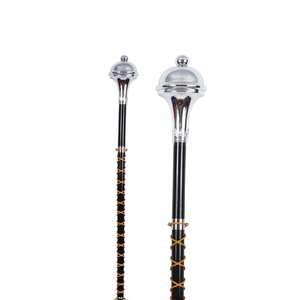 ที่มีคุณภาพสูงกลองที่สำคัญคทาติดดุมโครเมี่ยมนูนหัวกลองใหญ่สลักลายนูนลูกกลมโครเมี่ยมและมงกุฎ - Product Image 4