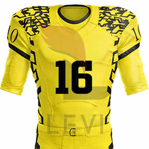 Ensemble d'uniformes de maillot de football américain de qualité supérieure avec col en V tissu double couche Logo personnalisé vêtements de sport respirants pour hommes - Product Image 2